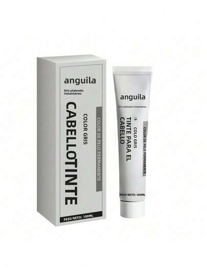 Crema de Tinte para Cabello Gris  Color Natural de Cabello Duradero No Dañino Fácil de Aplicar Fácil de Lavar Color de Moda Tinte de Cabello a Base de Plantas