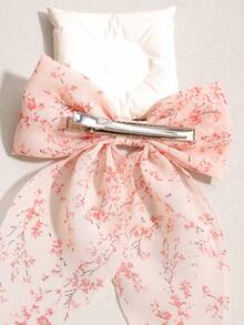 2 chiếc kẹp tóc nơ hoa bằng vải chiffon màu hồng bóng, kiểu dáng giản dị, phong cách cung đình, dễ thương, thanh lịch, thích hợp cho các bữa tiệc, đường phố, làm từ polyester, phù hợp cho mọi mùa, hè, kỳ nghỉ, du lịch, lễ hội, sinh nhật. - Màu Hồng Tươi - Xem 4
