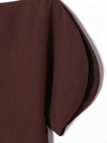 DEEKA Women's Fashionable Bubble Sleeve Casual Top, European And American Style, Spring/Summer - Brown - View 7
