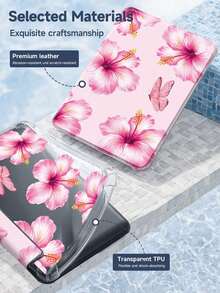 这款芙蓉花蝴蝶图案平板电脑保护套兼容 iPad Air 11 英寸 M3 2025 / M2 2024、Air 第五代 2022、(A16) 11 英寸第十一代 2025,也兼容三星 Galaxy Tab 和 Kindle Paperwhite 第十二代 2024。透明背壳,时尚图案保护套,支持自动睡眠/唤醒功能,配备气囊保护,适合作为礼物或办公用品。 - 彩色 - 查看 12
