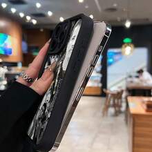 Criminales y dinero en efectivo, oro blanco y negro.funda de teléfono Fundas compatibles con ,Apple,VIVO,OPPO,,, y Honor.Fabricadas en silicona TPU,ofrecen protección contra golpes y caídas. - Negro - Ver 6