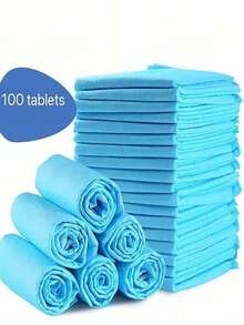 100/50/40/20/10/5pcs Super Absorbent Disposable Dog Pee Pads, Odor-Control Pet Training Pads, Leak-Proof Breathable Cat & Dog Diaper Pads, Thickened Quick-Absorb Pet Pads, Indoor/Outdoor Home Pet Cleaning Supplies, Suitable For Puppy & Kitten Potty Training Daily Use - Baby Blue - View 6