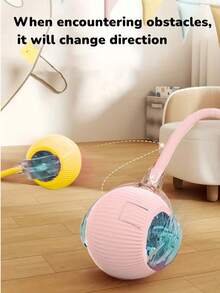 1pc Electric Cat Toy Ball, Upgraded Smart Wake-Up Tap Version, Suitable For Dogs And Cats, Automatic Rolling Ball Toy, Activates Pet Movement, USB Rechargeable Smart Ball Toy - View 3