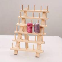 Giá đựng chỉ may nhỏ tự làm, hộp đựng chỉ mini, giá đựng chỉ gấp gọn, hộp đựng chỉ bằng gỗ nhiều kích cỡ. - Nhiều kiểu dáng - Xem 1
