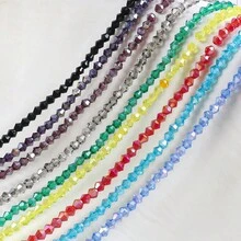 10颗时尚简约亮面水晶玻璃4毫米尖头珠，DIY珠宝项链手链工艺材料 - 4mm尖珠 - 查看 2