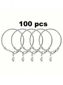 1/5/10/20/30/50/100/150 chiếc vòng tay dây xương rắn vàng/bạc với khóa càng cua hình trái tim, thích hợp để tự làm vòng tay, lựa chọn quà tặng lý tưởng. - Vòng đeo tay - Xem 25