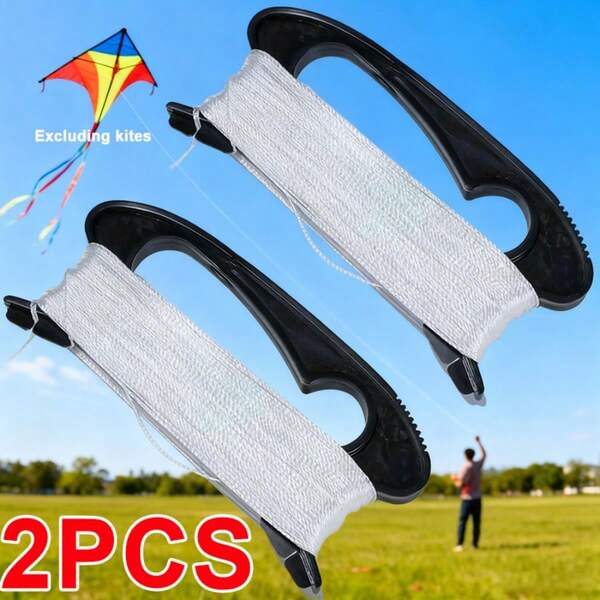 2 X 100M Kite Handle Line Reel String Shaped Plastic Nylon Thread Flying Kite
