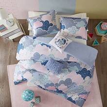 Urban Habitat - Juego de edredón para niños Vibrante Divertido y Divertido para Todas Las Estaciones Funda de edredón a Juego Almohada Decorativa Ropa de Cama para niños decoración de recámara - Nube azul - Ver 1