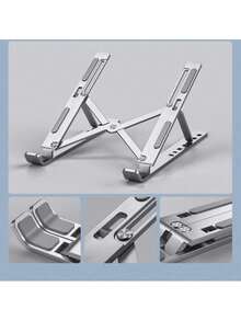 Giá đỡ laptop 18 inch, giá đỡ tản nhiệt bằng hợp kim nhôm có thể gập lại, giá đỡ máy tính bảng và điện thoại để bàn di động. - Nhiều màu - Xem 1