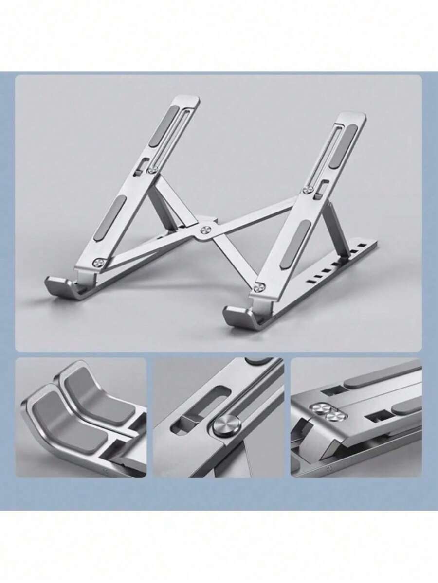 Giá đỡ laptop 18 inch, giá đỡ tản nhiệt bằng hợp kim nhôm có thể gập lại, giá đỡ máy tính bảng và điện thoại để bàn di động. - Nhiều màu - Xem 1