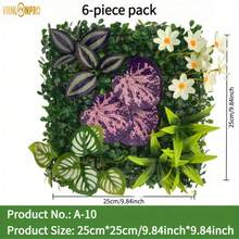 4 件（共 3 平方英尺）优质人造植物艺术装饰墙板，具有逼真的龙舌兰、蕨类植物、棕榈叶和花朵，逼真的叶子和花卉纹理 - 室内/室外草地、家居墙面装饰、抗紫外线耐用塑料、免维护假植物，适用于家庭、办公室、商业全年装饰、户外人造绿化和花卉 - 彩色 - 查看 35