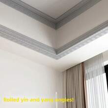 1pc 14cm X 230cm 3D Line Wall Sticker, Door Frame Decor, Made Of 3D Flexible Foam With Removable Self-Adhesive Base, Self-Adhesive Waist Decorative Strip, Wall Edge Decorative Line, Baseboard Sticker - A - View 12
