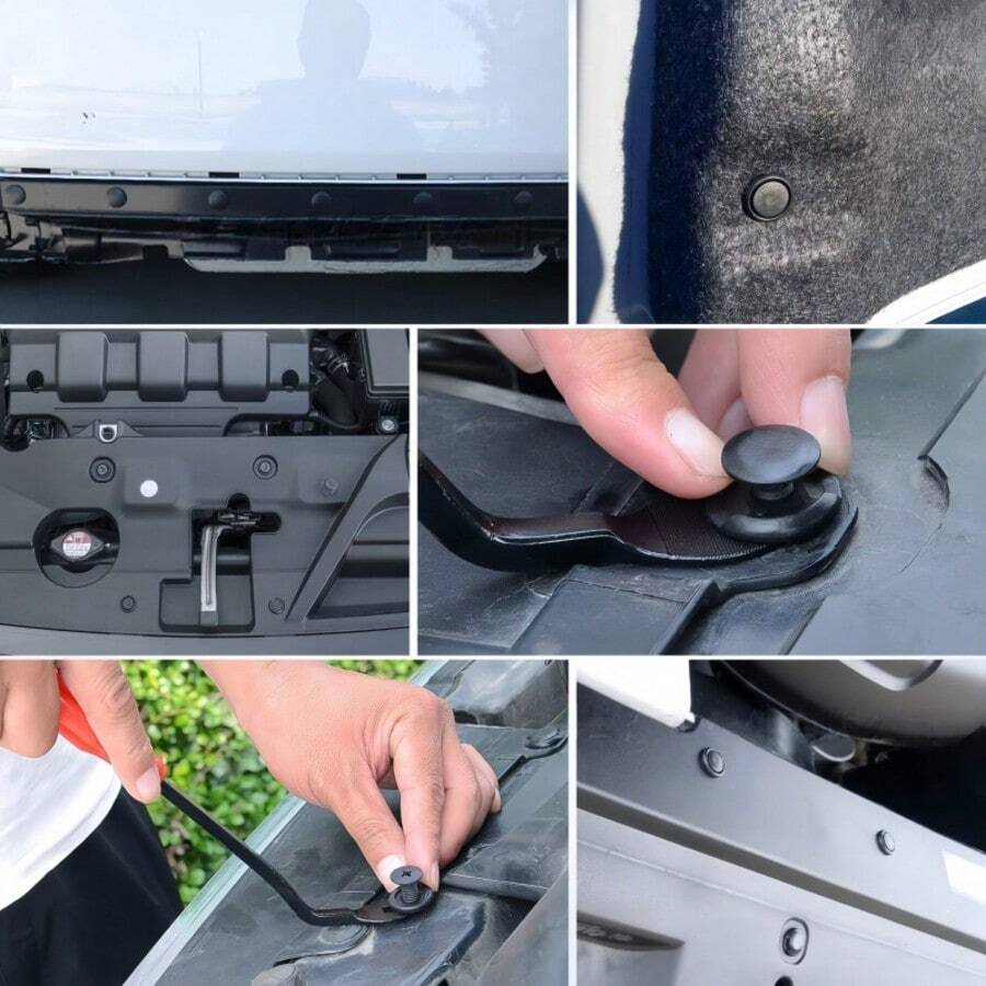 200pcs Automotive Fastener Clip Set, 6 Styles, Multi-Scenario Universal, Car Repair Replacement Fixing Clamps