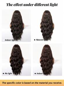 Black Brown Wigs For Women Long Black Brown 28inch Wavy Wigs With Bangs Cosplay Party Daily Wig Synthetic Fake Hair High Temperature Wig Synthetic Hair Wig High Temperature Hair For Women Holiday Daily Fashion Style Synthetic Hair Wig For Halloween And Christmas - 黑棕色 - 查看 9