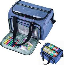 Knitting Bag Large Crochet Bag, Huge Knitting Bags And Totes Organizer Yarn Storage Organizer For Unfinished Project, Knitting Needles, Crochet Hooks, Skeins Yarn -Ideal Knitting & Crochet Gift - Yarn Storage - View 15