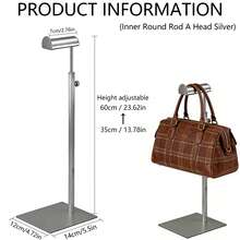 Gantungan Tas Batang Dalam Bulat yang Dapat Ditarik dari Baja Tahan Karat, Rak Gantung yang Dapat Diatur Ketinggiannya. Cocok untuk Menggantung Tas, Perhiasan, dan Penyimpanan Aksesoris, Berlaku untuk Butik, Lounge, Meja Rias, dan Pusat Perbelanjaan. Tersedia dalam Warna Emas/Perak. - 1PC - View 13