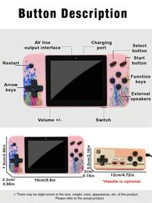 1 máy chơi game cầm tay mới, tích hợp 800 trò chơi kinh điển hoài cổ, có thể kết nối với TV, màn hình ngang 3.5 inch, có thể sạc lại, hỗ trợ chơi hai người. Quà tặng sinh nhật, ngày lễ cho thanh thiếu niên và người lớn. - Xem 3