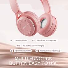 KEELEAD Tai nghe Bluetooth không dây, tai nghe không dây dành cho thể thao ngoài trời và chơi game, âm thanh vòm stereo, thiết kế nhẹ, có thể gập lại và mở rộng, điều khiển âm lượng, hỗ trợ thẻ MicroSD, dành cho nghe nhạc, thể thao, chơi game, độ trễ thấp, thời lượng pin dài, tai nghe không dây thời trang dành cho điện thoại thông minh và máy tính bảng. - Xem 9
