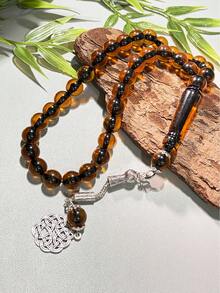 1pc Muslim Single Strand 33 Beads New Tassel Dual-Use Prayer Bracelet - Multicolor - View 6