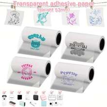 Mini Thermal Sticky Paper, Transparent Thermal Printer Paper With 57x25mm, Mini Thermal Printer Sticker Paper For Photo Journal Notes Memo - View 2