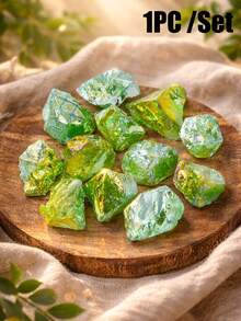 QYDCX 神奇的宝石苹果光环石英原石和疗愈石，用于冥想和DIY的天然原石和水晶 - 綠色 - 查看 8