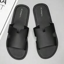 Dép lê nam kiểu dáng thường ngày, nhẹ, chống trơn trượt, thích hợp cho đi dưới nước. - màu đen - Xem 4