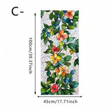 1/4pcs Removable Static Cling Tropical Monstera Leaf Window Film, Suitable For Kitchen, Bathroom, Living Room And Home Decor - Multicolor - View 14