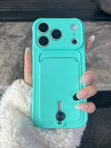 1pc Fashionable Light Green Anti-Drop TPU Phone Case, Suitable For Daily Use By Men And Women, Compatible With IPhone 17/17 Air/17 Pro/17 Pro Max/16e/16/15/14/13/12/11, Galaxy S26/S25/S24 Series - Green - View 1