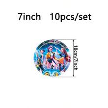 Hasbro Bộ đồ dùng tiệc sinh nhật KPOP Demon Slayer 96 món, gồm đĩa 9/7 inch, cốc 9 oz, dao nĩa, băng rôn, khăn trải bàn và khăn ăn, đồ dùng tiệc anime dùng một lần, thích hợp cho tiệc sinh nhật và lễ tốt nghiệp. - Nhiều màu - Xem 5