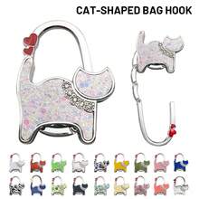 Cute Cat-Shaped Foldable Table Edge Hook, Compact And Portable, Can Be Carried In Bag. Simply Clip To Table Edge To Hang Bags And Handbags, Freeing Up Your Hands. Simple And Adorable Design, Both A Practical Storage Item And A Creative Gift For Women. - View 2