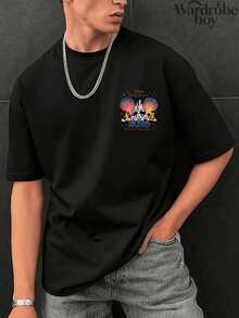 Disney Men T-Shirts - 黑色 - 查看 3