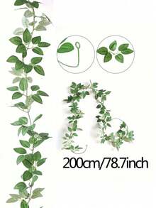 200cm Planta artificial de hojas de rosa enredadera - Multicolor - Ver 6