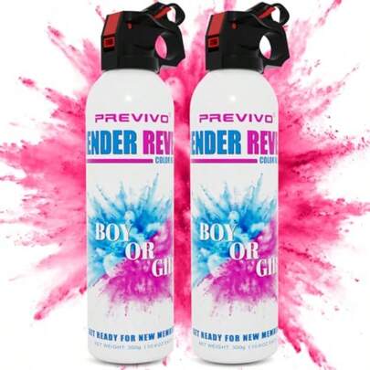 Prevo Gender Reveal Fire Extinguiser Set - 2 Pcs Pink Smoke Ry -00% Bioradable Party Supplies-  Memorable Baby Gender Reveal Rations AndIdeas Large Size