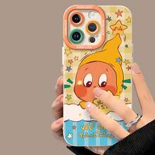Bonita funda con diseño de estrellas amarillas y naranjas. Esta elegante funda es compatible con Samsung, Apple, VIVO, OPPO, , Transsion, ,  y Honor. Fabricada en silicona TPU, ofrece protección contra golpes y caídas, además de un tacto superior. Es un regalo ideal para familiares, amigos y seres queridos, y una opción perfecta para San Valentín y Año Nuevo. - Blanco - Ver 4