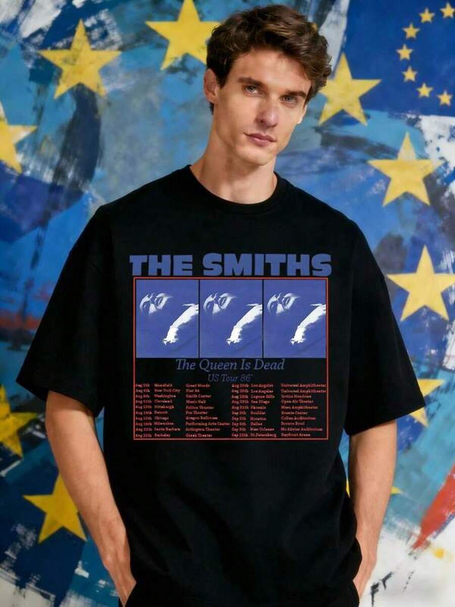 The Smith US Tour 86 The Queen Is Dead Kla-ssisches T-Shirt - Schwarz - Übersicht 1
