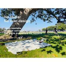 White  Blanket And Beach Mat Canva Hine Wahable Lar 4'9" * 6'3" - 49 x 63 - 查看 2