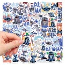 Disney 50 miếng dán chống thấm nước hình Stitch, thích hợp dán lên vali, ốp điện thoại, máy tính bảng, đàn guitar, ván trượt, cốc, sổ kế hoạch và các vật trang trí khác. - Mũi khâu - Xem 4