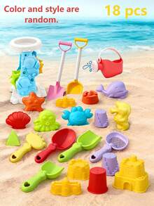 Beach Toy Set, Including Shovel, Wagon And Bucket, Ideal For Children To Play On The Beach And In The Water, Perfect Gift For Children, Suitable For Birthday And Easter Gifts - Multicolor - View 15