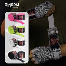GINGPAI 泰拳拳击绷带、运动吸汗绷带、手部绷带、护手、半指拳击手套 - 彩色 - 查看 4