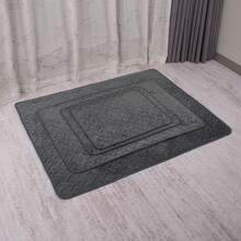 Thảm lót cho thú cưng bằng vải nhung thoáng khí, có thể giặt được, dùng làm đệm ghế sofa hoặc giường cho chó/mèo. - Màu xám đen - Xem 12