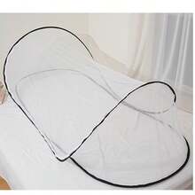 Single Person Portable Mosquito Net, No Installation Required, Suitable For Dorm, Business Trip, Travel - Black and White - View 6