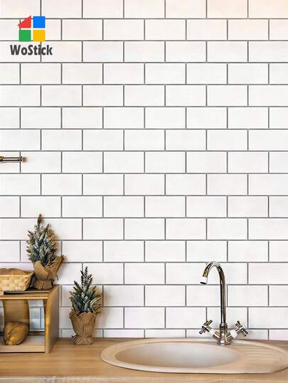 4 adet/10 adet/20 adet Çıkarılabilir 3D Parlak Yüzeyli Metro Fayans Duvar Çıkartması, Mutfak, Doğum Günü, Mezuniyet Dekorasyonu için Kendinden Yapışkanlı Vinil Sıçrama Paneli