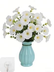 1 Set Artificial Morning Glory Flower Artificial Plant Set, Suitable For Spring/Summer Home Decor, Morning Glory Hanging Basket, UV Resistant, Applicable For Outdoor Decor, Garden, Patio, Wedding, Summer Decor, Home Decor, Living Room, Bedroom, Tabletop, Wall Decor, Vase Filler - Multicolor - View 11