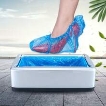 不锈钢自动鞋套分发器 - 内含100个一次性塑料鞋套,适用于家庭/办公室/医院 | 自动鞋套机,无需弯腰,是乔迁新居的理想礼物 - A - 查看 3