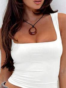 1件新款奢华仿和田玉招财袋吊坠项链，优雅简约百搭饰品 - 黑色+棕色 - 查看 3