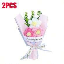 1-3pcs Mini Artificial Flowers With Gift Bag, Suitable For Valentine's Day, Mother's Day Bouquets And Small Gifts - Multicolor - View 21