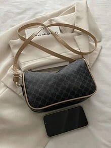 Nueva bolsa de hombro, bolso de mujer minimalista de estilo francés chic para uso casual y de commute - Negro - Ver 4