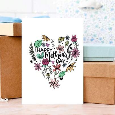 Happy Mother's Day Greeting Cards, Watercolor Wildflower Mother's Day Greeting Cards, Warm, Sweet, And Touching Wishes From Sons/Daughters, Birthday Cards For Mom, Congratulations, Celebrations