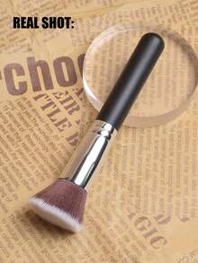 GFYICAI Large Flat Top Kabuki Makeup Brush - Premium Liquid, Cream And Powder Makeup Brush - For Buffing, Blending And Face Application - Perfect For Seamlessly Applying Liquid, Cream, Powder, Blush - 1.3 Inch Top Diameter, 100% Vegan Synthetic Makeup Brush, Suitable For All Skin Types, Women's Favorite Item. - Black - View 11