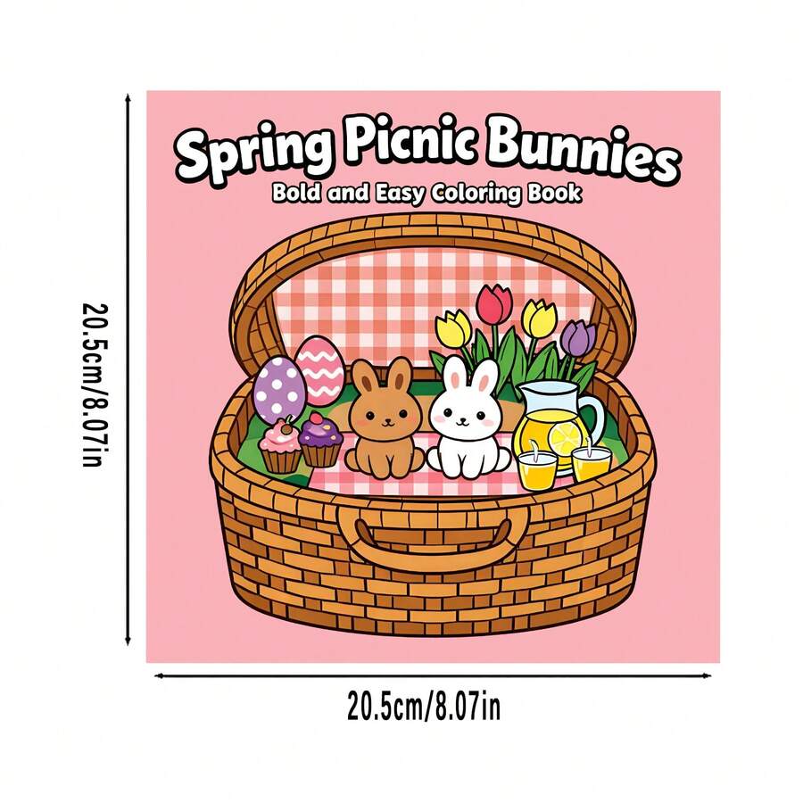 This Coloring Book Consists Of 22 Coloring Pages About Spring Picnics And Easter, Which Are Easy To Learn And Holiday Gifts - Single Piece - View 1